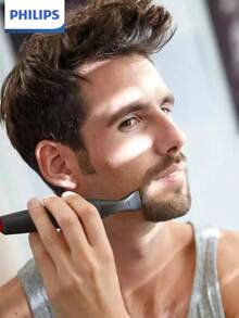 PHILIPS 電動鬍鬚修剪器 Multigroom 系列 MG1100/16,多功能剃鬚器,超精準鬍鬚造型器,3 個精準梳頭,全機可水洗,AA 電池(不含電池) - 黑色 - 查看 7
