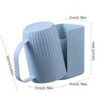 1pc Wall-Mounted Toothbrush Holder With Mouthwash Cup, A Creative 2-In-1 Toothbrush Organizer Suitable For The Bathroom, A Multi-Functional Toothpaste And Toothbrush Storage Box, A Convenient And Stylish Bathroom Accessory. - Toothbrush Holder - View 11