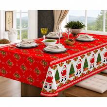 Rustic Oxford Linen Tablecloth Luxury 4/6/8 Seater Various Prints - 賓州紅聖誕樹 - 查看 2