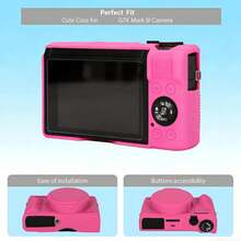 Screen Protector And Silicone Case Set, Compatible WithCanon G7X III Digital Camera - Silicone Case With Removable Lens Cap - Anti-Slip And Scratch-Resistant, Multiple Available, 9H Tempered Glass - High Definition Transparent And Touch-Sensitive - View 5