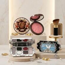 K'APEINE Vintage Ballet Eyeshadow & Blush Makeup Set With Makeup Brushes, Matte & Shimmer Eye And Cheek Makeup - Coffee Brown - View 6