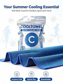Extra Large Quick Cooling Sports Towel, Instant Chill Cold Towel, Portable Quick Dry Breathable Mesh Sweat Towel With Storage Bag & Carabiner, Lightweight Soft Cooling Rag For Running Fitness Golf Gym Workout Outdoor Travel Summer Heat Relief - Multicolor - View 10