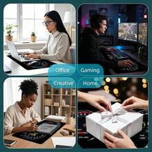 1 X XXL Gaming Desk Mat With Car Dashboard Design – Non-Slip Surface, Speedometer And Tachometer Markings, Durable Rubber Base; Keyboard And Mouse Pad For PC. - Mouse Pad - View 5