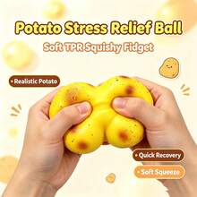 1 buah Bola Squishy Renyah DIY Bentuk Blok Kentang Simulasi, Sentuhan Lembut dan Halus dengan Isian Blok Bangunan, Bentuk Kentang Bulat Realistis, Paket Squishy dengan Suara Renyah untuk Mainan Balita Kembali ke Sekolah - MultiWarna - View 5