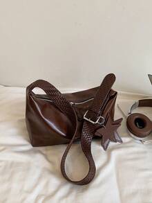 Niche Design Crescent Moon Bag Women's Commuter Bag New Arrival Fashion High-End Texture Shoulder Bag - Brown - View 6