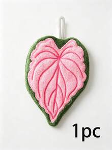 2pcs Leaf Shaped Hand Towels, Super Absorbent, Soft & Fluffy, Hook Design, Bohemian Style Home Decor, Easy To Clean, Reusable, Kitchen & Bathroom Use, Lint-Free Quick Dry, Lightweight & Durable, Back To School Tropical Style Home Cleaning Accessories - Multicolor - View 14