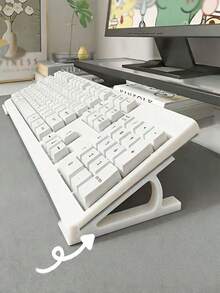 2 piezas/Set Soporte de teclado minimalista, ángulo inclinado ergonómico, reduce efectivamente la fatiga de las manos, estable y duradero, adecuado para trabajadores remotos y estudiantes, bandeja de teclado, soporte de teclado, decoración de la habitación, adorno de escritorio de oficina - Multicolor - Ver 1