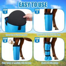 1pc Horse Hoof Soak Bag, Horse Leg Therapy Wrap With Foam Cushion, Suitable For Hoof Injury Ice Compress, Physical Therapy, Cleaning And Care - Multicolor - View 3
