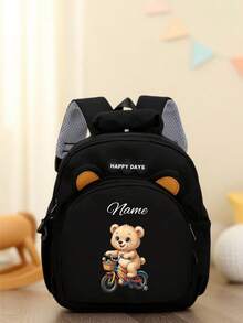 Mini Customizable Cartoon Bear Football Backpack Nylon Zipper Bag With Adjustable Shoulder Strap For School, Toddler Backpack - Multicolor - View 18