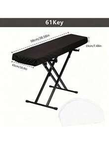 Piano Keyboard Cover, Compatible With 61/88 Keys Electronic Keyboard, Piano Keyboard Dust Cover, Dustproof And Scratch-Resistant, Elastic Foldable Design, Full Coverage Electronic Piano Keyboard Protector, Suitable For Recording Studio And Professional Piano Performance, Home Bedroom, Studio, Music Room And Other Indoor Locations, Easy To Clean (Keyboard Not Included), Ideal Piano Accessory For Beginners, Professional Pianists, Music Enthusiasts And Students - Multicolor - View 12