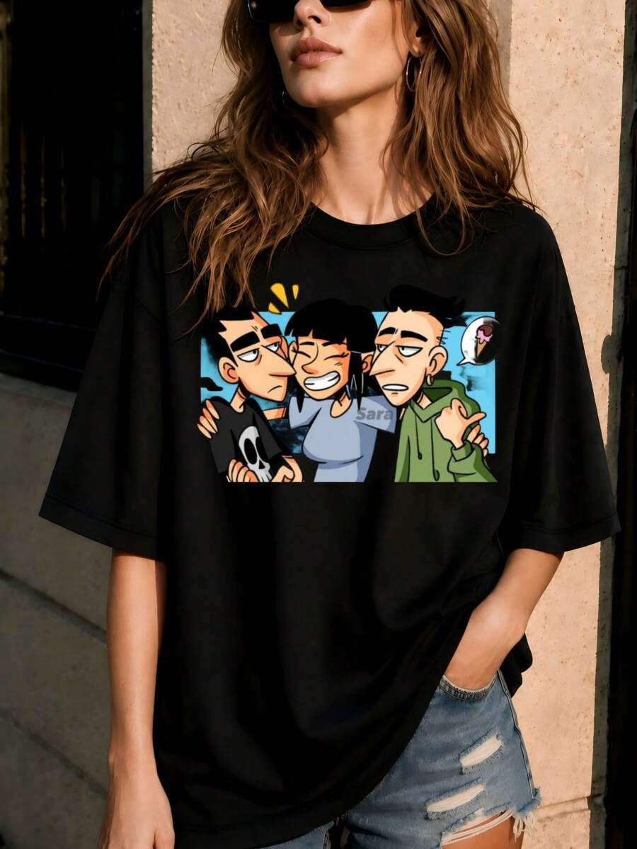 Women T-Shirts - 黑色 - 查看 1