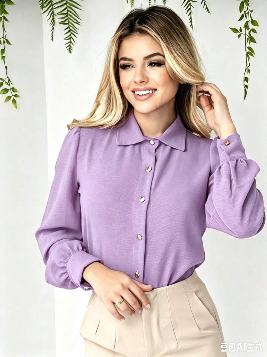 Women Blouses - Morado Violeta - Ver 1