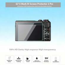 Screen Protector And Silicone Case Set, Compatible WithCanon G7X III Digital Camera - Silicone Case With Removable Lens Cap - Anti-Slip And Scratch-Resistant, Multiple Available, 9H Tempered Glass - High Definition Transparent And Touch-Sensitive - View 4