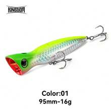 KINGDOM Topwater Popper Fishing Lure 95/110/130mm Floating Spraying Bubble Hard Bait Long Cast Noise Rattle For Seabass Snakehead Big Predator Saltwater Freshwater Fishing Tackle - Multicolor - View 17