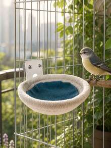 Pet Bird Nest, Hanging Cotton Rope Cave Breeding Cage, Handmade Rope Woven Bird Nest, Small And Medium Bird Nest, Multi-Functional Pet Nest, Perfect Bird Nest For Pet Birds, Easy Installation, Suitable For Cockatoos, Parrots, Lovebirds, Budgies, Etc., Great Gift For Bird Lovers, Halloween Gift, Teacher's Day Gift (Assembly Required) - A - View 3