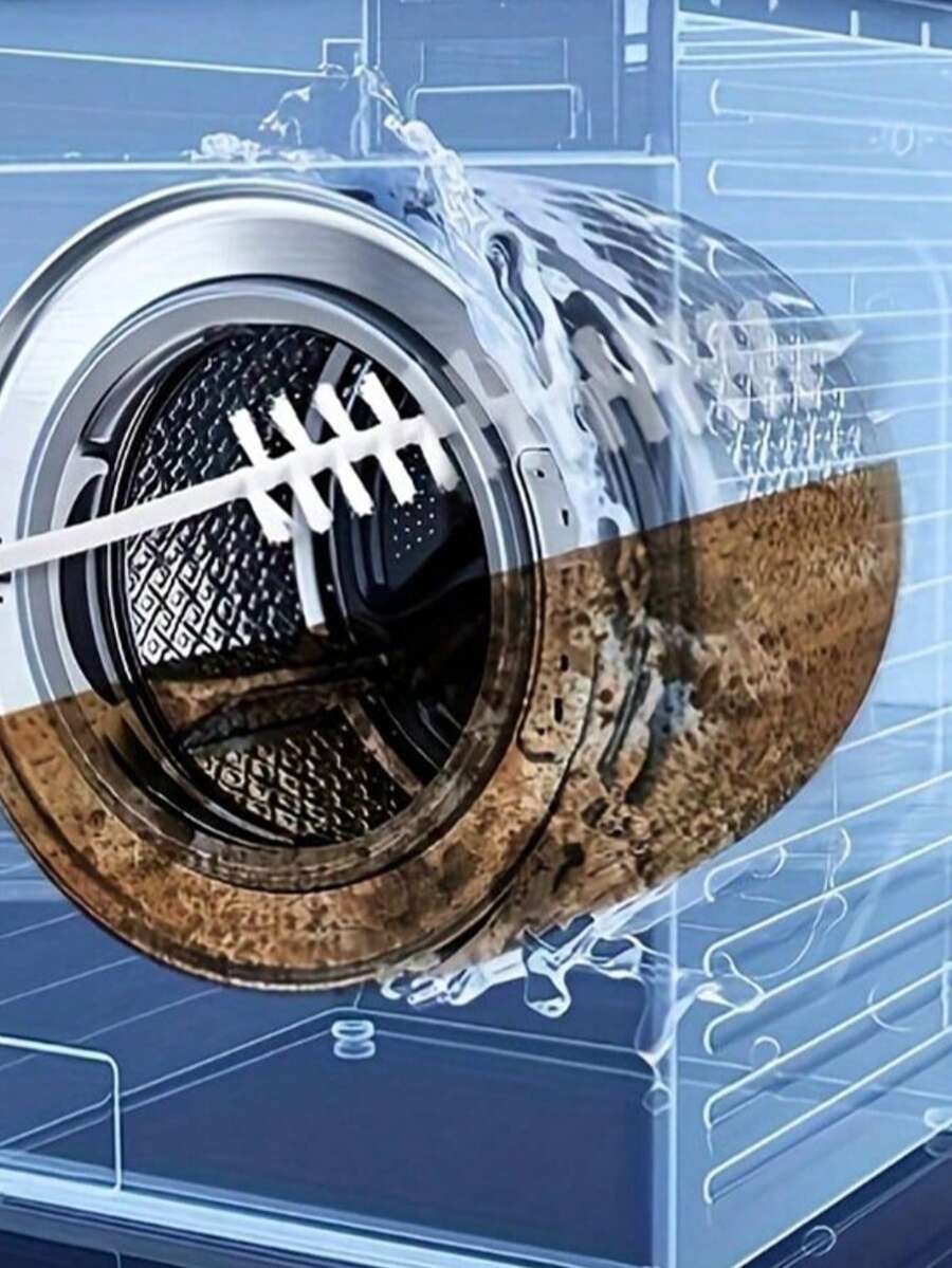 長柄滾輪洗衣機清潔刷，輕鬆清潔內筒與壁縫，讓洗衣機亮麗如新，亦適用於園藝工具