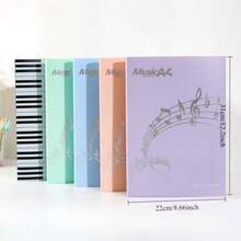 A4 Size 6-Page Continuous Music Score Folder, Colorful Performance Material Folder, Expandable Piano Sheet Music Folder, PP Waterproof Material, Suitable For Art Display, Music Score Folder, Daily Practice, Instrument Exam, Music Classroom, Music Gift - Multi-color - Tri-fold - View 8