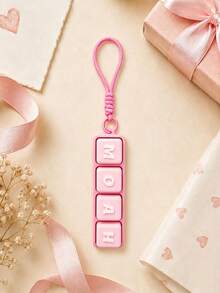 1pc Personalized Customized Name Keychain, Customized Mixed Color Mechanical Keyboard Keychain, Mechanical Keyboard Keycap Stress Relief Toy, 3D Printed Accessory, Personalized Gift, Can Also Be Used As A Pendant. - Multicolor - View 8