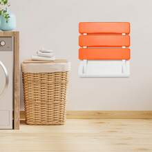 Wall Mounted Folding Shower Seat Chair Stool Bench Shower Stool Shower Chair - Default - View 3