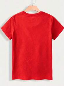 Camiseta casual de mujer con estampado floral todo sobre, patrón de flores lindo estilo Y2K, moda callejera, vuelta al colegio, camiseta floral de ocio-Vintage Street Style Unisexoose Cotton - Rojo - Ver 2