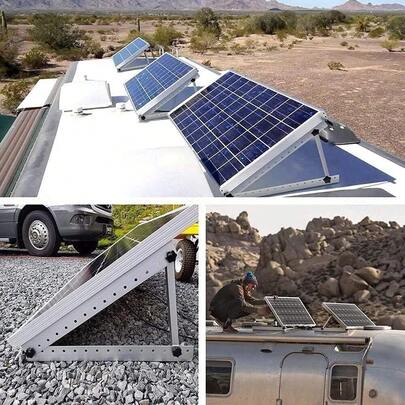 AdjustableâAngle Solar Panel Tilt Mount Brackets, Universal HeavyâDuty Sola…