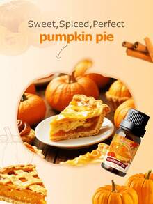 10ml Pumpkin Pie Fragrance Oil, Scented Candle, Warm Scent, Autumn/Winter Gift, Car Aromatherapy, Suitable For Diffuser/Humidifier, Long-Lasting Fragrance, Halloween Pumpkin, Holiday Gift - Pumpkin Pie - View 2