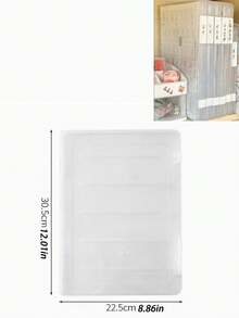 Transparent A4 Plastic Storage Box With Lid - Dustproof Desktop Organizer, Suitable For Office Supplies, School Supplies, Back-To-School Essential - Multicolor - View 13
