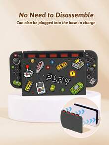 Ayotu 卡通遊戲機圖案保護殼與配件,相容於 Switch/Switch OLED/Switch Lite,包含保護殼、收納袋、底座殼、控制器保護套及其他多款配件,開學禮物/生日禮物/週年禮物 - 查看 8