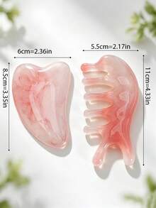 1件裝冰透漸層ABS臉部刮痧板 粗齒按摩梳 寬齒梳 多功能鼻刮板 頭部按摩放鬆梳 Ins溫柔風 粉霧大理石紋 心形 光滑無毛刺 提拉緊緻按摩美容工具 頭部眼部耳部放鬆 多功能居家護膚日常妝容禮物 適合四季 - 美容按摩套裝 - 查看 12