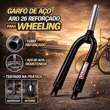 Garfo Rígido Aro 29 Master Bikes Dugrau Wheeling Grau Aço Sem Freio a Disco - A - Visão 6