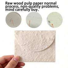 5/10pcs Handmade White Embossed Envelopes, Size 3.9 Inches X 2.83 Inches (9.9cm X 7.2cm), Suitable For Wedding Invitations, Greeting Cards, Crafts, Holiday Notes And Thank You Cards - Multicolor - View 7