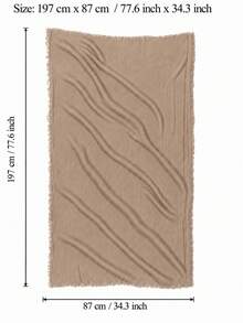 1 pieza Accesorio de abaya - Pañuelo de cabeza liso, básico y clásico de unicolor con pliegues para mujer - Marrón Mocha - Ver 2