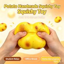 1 buah Bola Squishy Renyah DIY Bentuk Blok Kentang Simulasi, Sentuhan Lembut dan Halus dengan Isian Blok Bangunan, Bentuk Kentang Bulat Realistis, Paket Squishy dengan Suara Renyah untuk Mainan Balita Kembali ke Sekolah - MultiWarna - View 7