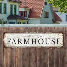 [2D Flat] Vintage "Cottage" Metal Sign, 2D Flat - Rustic Style Wall Art With Aged Edges, Suitable For Indoor/Outdoor Decoration, Perfect For Home, Kitchen, Bar, Cafe, Restaurant (Random Style) - A - View 6
