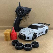 1:24 Remote Control Drift Car With LED Lights, High Speed Drift Racing Car Toy Gift For Boys And Girls, Grey - Multicolor - View 12