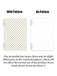 Campus Style Minimalist Polka Dot Notebook, Fresh Black And White Polka Dot Cover Student Writing Office Record Diary - Pink Brown Polka Dot Notebook, Ideal Choice For Back To School Supplies, Learning Supplies - Perfect Gift For Students - Exquisite Storage And Planner Notebook, Decorated With Polka Dot Theme - Very Suitable For Daily Use And Organization. - Multicolor - View 7