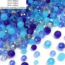 1 Pack Crystal Glass Flat Beads 4/6/8mm Multi-Size Mixed Flat Beads ...