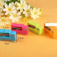 1pc Creative Cute Owl Dual-Hole Pencil Sharpener, Candy Color Cartoon Pencil Sharpener, Student Stationery Pencil Sharpener (Random Color) - Multicolor - View 12