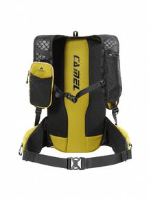 CAMEL CROWN Large Capacity Lightweight Hiking Backpack, Outdoor Hiking Travel Backpack, Unisex - Ginger Yellow - View 3