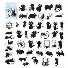 1 Box Cute Animal Cat Paper Stickers, Decorative Material Stickers, Suitable For Collage, Scrapbooking, DIY Journal, Gift Stickers, Back To School Essential - Cat - View 12