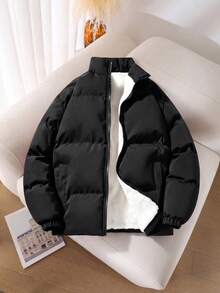 Women's Winter Outdoor Casual Padded Coat, Versatile Warm Coat - Black - View 5