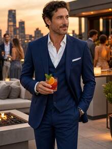 Men Suits - Mavi - Görünüm 4