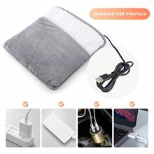 Antosun 1Pc 2 In 1 Zipper USB Foot Warmer With Skin Friendly Velvet Plush Lining Constant Temperature Heating Pad, Foldable Washable Enclosed Foot Heating Cushion For Bedroom Sofa Bed Winter Household Warm Supplies - A - View 11