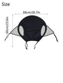 1pc Universal Baby Stroller Sunshade Accessory, UV Protection Sunshade, Dual-Directional Universal, Suitable For Car Sunshade (Not Waterproof) - Black - View 6
