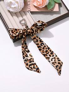 1pc Elegant Faux Pearl Polka Dot Print Ribbon Bow Keychain, Bag Accessory, Car Key Pendant, Party Gift, Daily Accessory - Multicolor - View 23