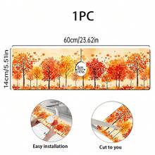 1pc Autumn Maple Leaf Pattern Rubber Faucet Splash Guard, Bathroom Faucet Splash Mat, Mud Guard, Moisture-Proof Non-Slip Faucet Pad, Kitchen Countertop Accessory. Protect Your Kitchen Countertop. - Multicolor - View 14
