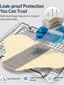 10pcs Washable Cotton Panty Liners, Reusable Pads For Underwear, Alternative To Disposable Sanitary Pads/Liners - View 4