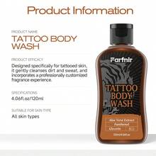 Farfnir 120ml Tattoo Body Wash – Sandalwood Woody Scent, Aloe-Infused, Deep Nourishing & Hydrating, Gentle Cleansing With Rich Foam, Long-Lasting Fragrance, Ideal For Pre & Post Tattoo Care,Halloween - Tattoo Body Wash - View 12