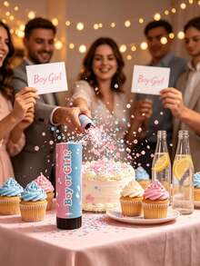 Gender Reveal Confetti Cannon, Wedding, Birthday, Graduation Party, New Year Fun Party Supplies Decoration And Gifts, Room Home Decor Graduation Use (Do Not Aim Launcher Tube At People Or Objects) - Regular Model - View 2