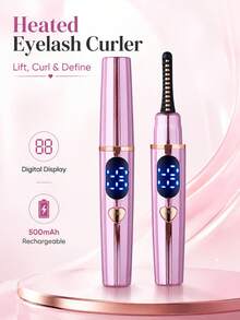 New Electric Eyelash Curler With Heating Clip And Battery Display, Long-Lasting Styling, Rechargeable, Portable Electric Heated Eyelash Curler, Electric Eyelash Curler - Multicolor - View 5